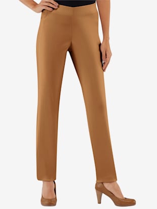 Pantalon classique uni avec ceinture élastique - Stehmann Comfort line - Ambre