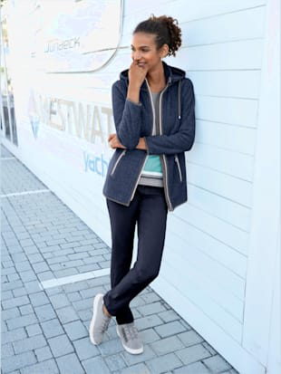 Veste polaire traitement contre les bouloches - - Bleu