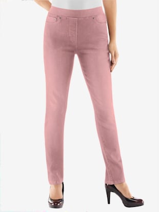 Jean femme confortable avec ceinture élastique - - Rose