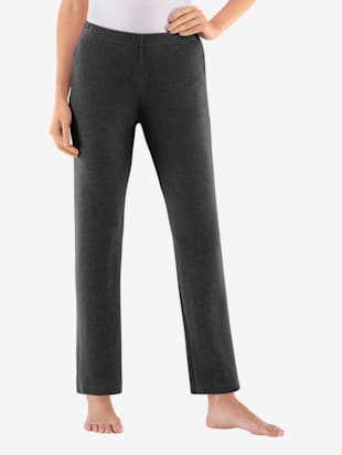 pantalon en flanelle taille élastique - plantier - noir
