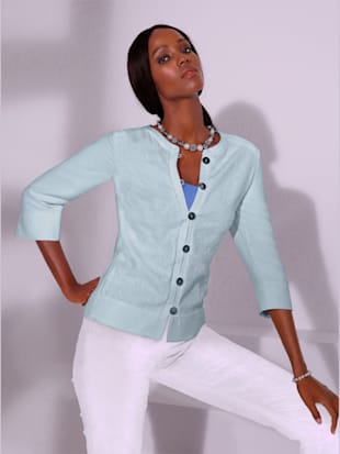 Blazer toucher velouté - Creation L - Bleu Glacier