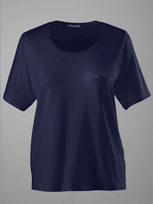t-shirt de sport 92% coton - catamaran sports - marine + bleu clair