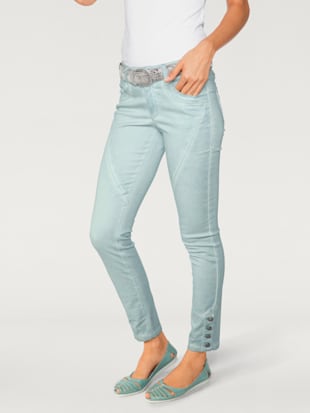 Pantalon chino coupe skinny - Linea Tesini - Menthe Doux