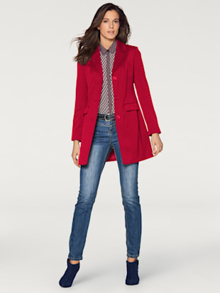 blazer long coupe tendance - ashley brooke - rouge