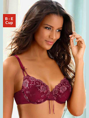 Soutien-gorge à armatures avec dentelle brodée - LASCANA - Marsala