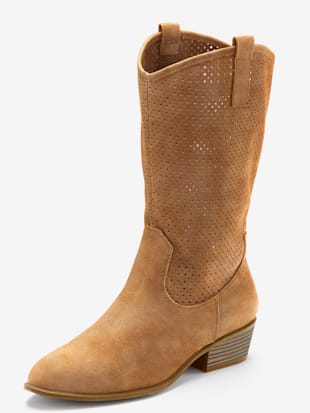 Bottes western matière agréablement légère - LASCANA - coloris chamois