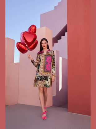 Robe imprimée jolie brillance - Linea Tesini - Multicolore