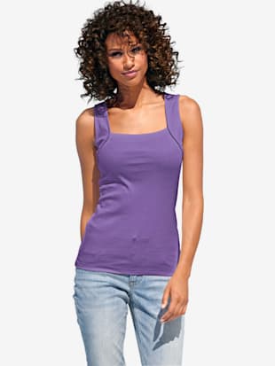 Débardeur à encolure carrée look basique tendance facile à associer - Linea Tesini - Lilas
