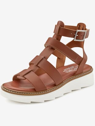 Sandales cuir de qualité - LASCANA - Coloris Chamois