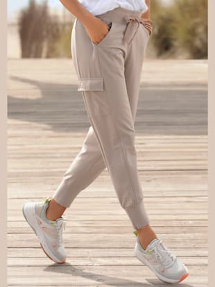 Pantalon de jogging ceinture élastique avec cordon - Venice Beach - Beige