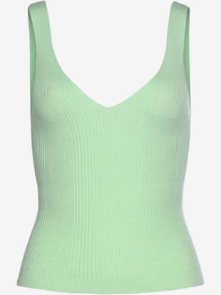 Débardeur en tricot encolure en v affinante - LASCANA - Menthe