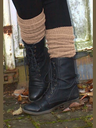 Jambières deux paires de manchettes – conviennent pour les bras et les jambes - Lavana - Noir, Beige