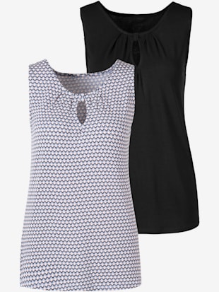 Débardeur lot de 2 pratique - Vivance - Parme, Noir