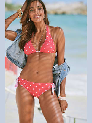 Bas de maillot de bain motif à pois tendance - s.Oliver - Rouge-blanc