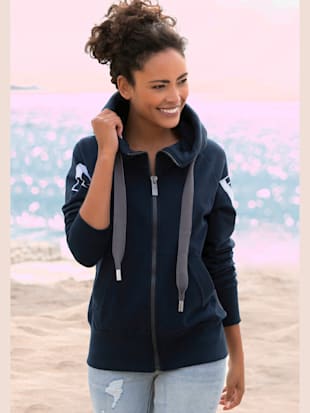 Veste à capuche grande capuche avec coulisse - Elbsand - Marine