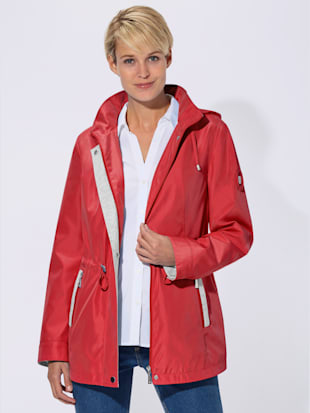 Veste d'extérieur capuche amovible grâce à une glissière - Collection L - Rouge