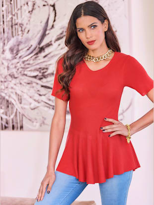 pull 20% soie - ashley brooke - rouge