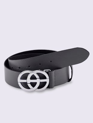 Ceinture boucle décorative -  - gris pierre