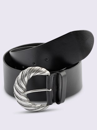 Ceinture+cuir+vachette+-++-+noir