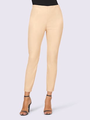 pantalon en imitation cuir douceur optimale - ashley brooke - couleur ivoire