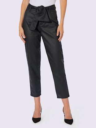 pantalon revêtement brillant - ashley brooke - noir