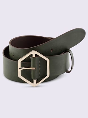 Ceinture boucle décorative -  - kaki