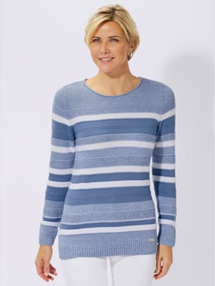 Pull encolure ronde aspect chiné - Collection L - Modalova