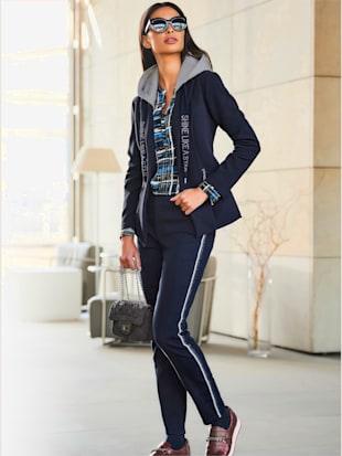 Blazer look sportif - Rick Cardona - Marine-gris Pierre