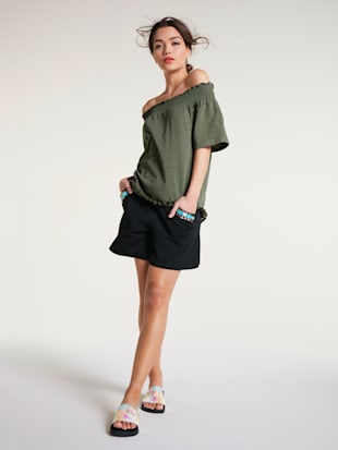 Shirt encolure dégagée - Linea Tesini - Kaki