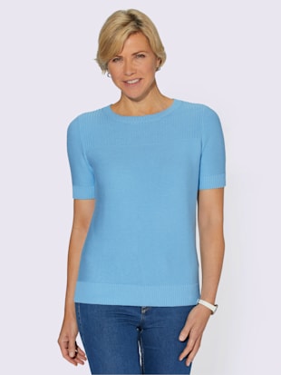 Pull à manches courtes 50% coton - Collection L - Modalova
