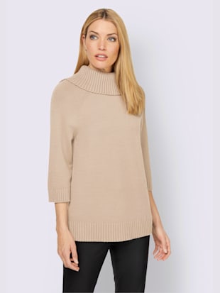 Pull à col roulé plus long au dos - Rick Cardona - Sable