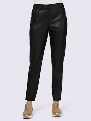 Pantalon en imitation cuir ceinture élastique confortable - Rick Cardona - Noir