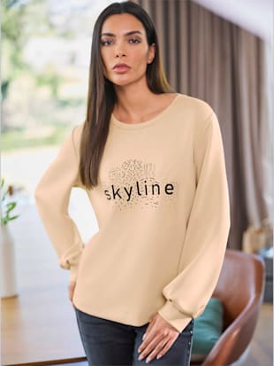 Sweat-shirt motif imprimé devant - Rick Cardona - Sable