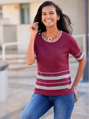 Pull à manches courtes 50% coton - Collection L - Modalova