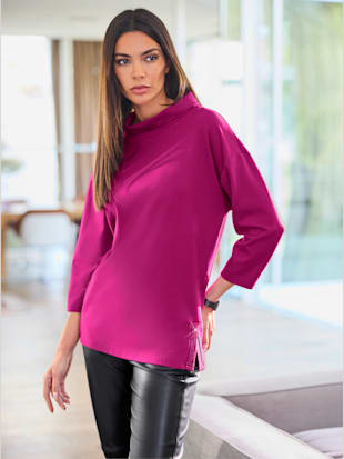 T-shirt grand col roulé - Rick Cardona - Magenta