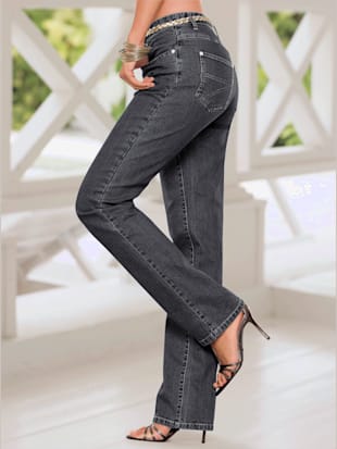 Jean 5 poches stretch perfect fit - Collection L - Anthracite-denim