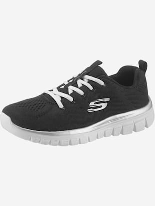 Baskets dessus textile souple - Skechers - Noir-blanc
