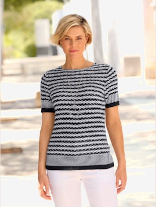 Pull à manches courtes fil fantaisie - Collection L - Modalova