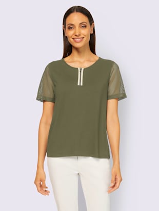 T-shirt élasthanne - Rick Cardona - Vert Olive