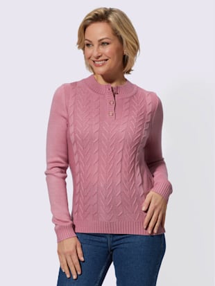 Pull à manches longues col montant tendance avec fermeture boutonnée - Witt - Modalova