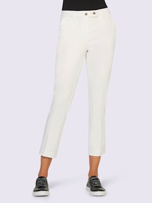 Pantalon 7/8 qualité finement structurée - Rick Cardona - Écru