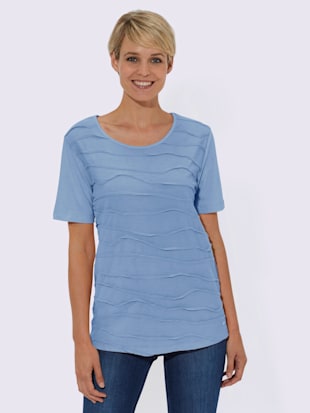 T-shirt à manches courtes pur coton - Collection L - Bleu Glacier