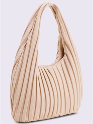 Sac qualité plissée tendance - - Beige