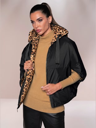 veste d'extérieur joli motif léopard - rick cardona - chamois-noir imprimé