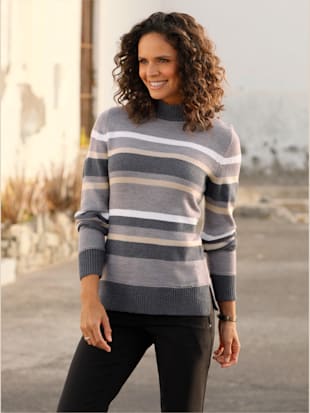Pull à col montant bel aspect chiné - Collection L - Modalova
