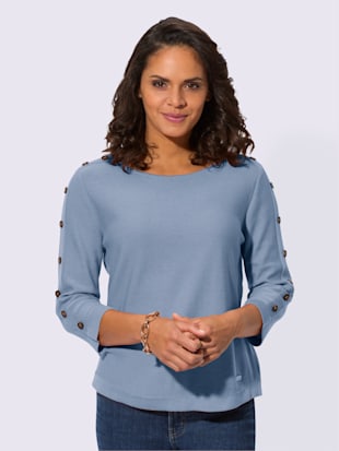 Pull à manches 3/4 50% coton - Collection L - Modalova