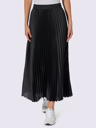 jupe plissée qualité tissée - rick cardona - noir