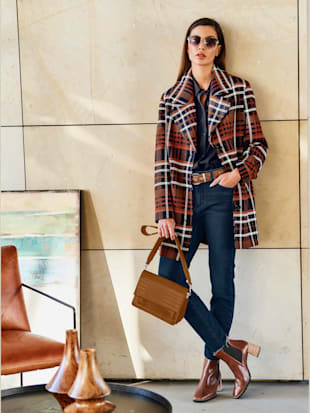 Veste motif à carreaux - Rick Cardona - Rouille-marine À Carreaux