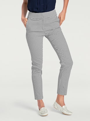 Pantalon coupe skinny - Linea Tesini - Noir-blanc