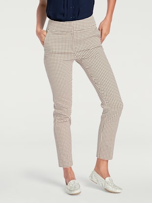 Pantalon coupe skinny - Linea Tesini - Chamois-blanc